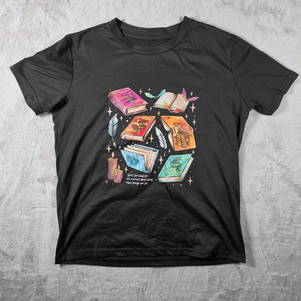 Unbranded ACOTAR Graphic T-Shirt Womens Small Black Sarah J Maas Bookish Tee